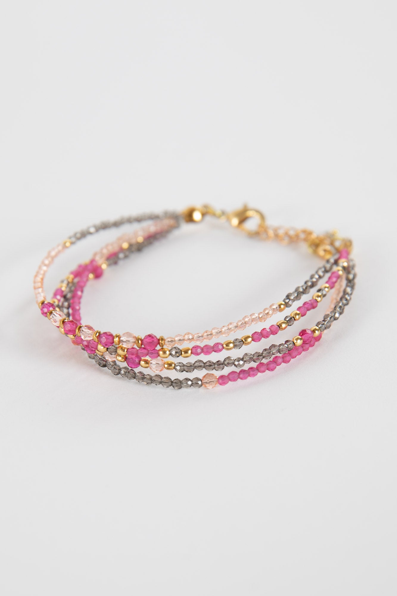 Diya Beaded Bracelet in Pink