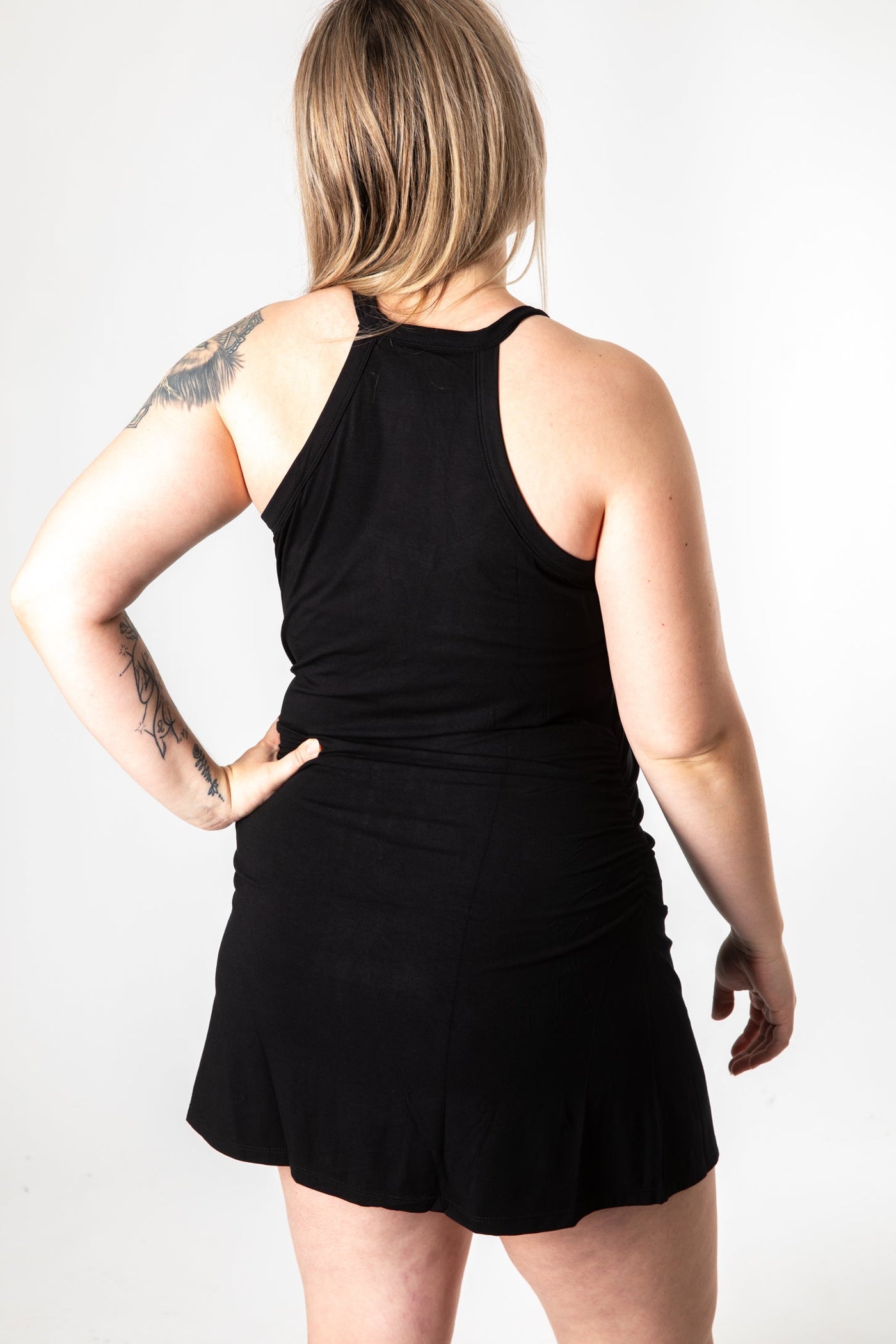 Drishti Black Cinch Tank Dress