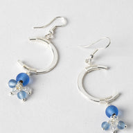 Enchanted Crescent Dangly Moon Earrings
