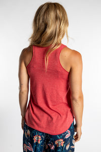 Sophie is wearing size S/M tank top in Red Lobster