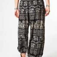 Floral Elephant Harem Pants