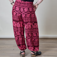 Floral Elephant Harem Pants