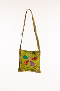 Flower Power Applique Crossbody Bag
