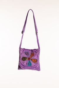 Flower Power Applique Crossbody Bag