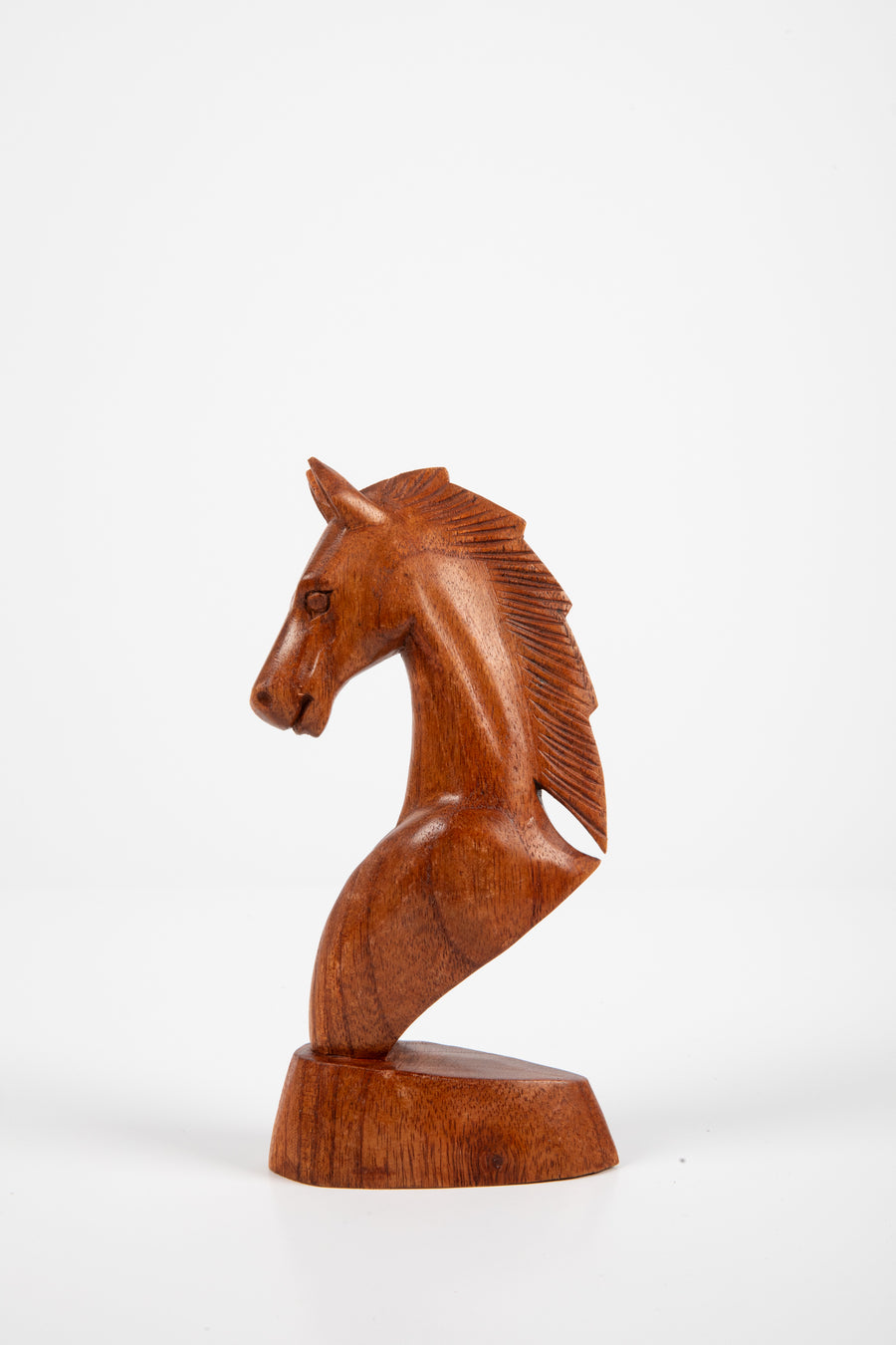 Horse Head Carved Wooden Sculpture