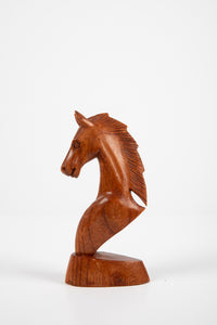 Horse head wooden sculpture 20cm