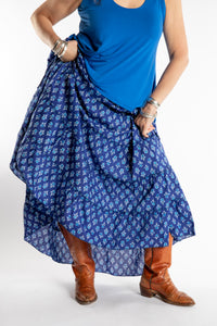 Indira Printed Cotton Prairie Skirt