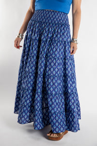 Indira Printed Cotton Prairie Skirt