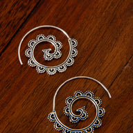 Infinite Spiral Filigree Sterling Earrings