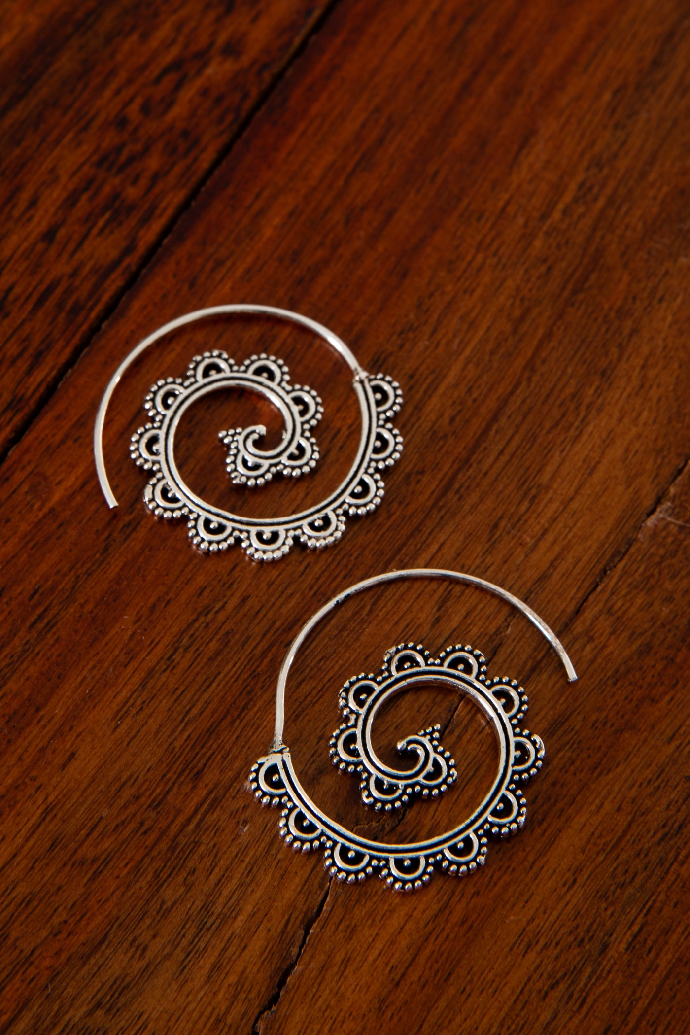 Infinite Spiral Filigree Sterling Earrings