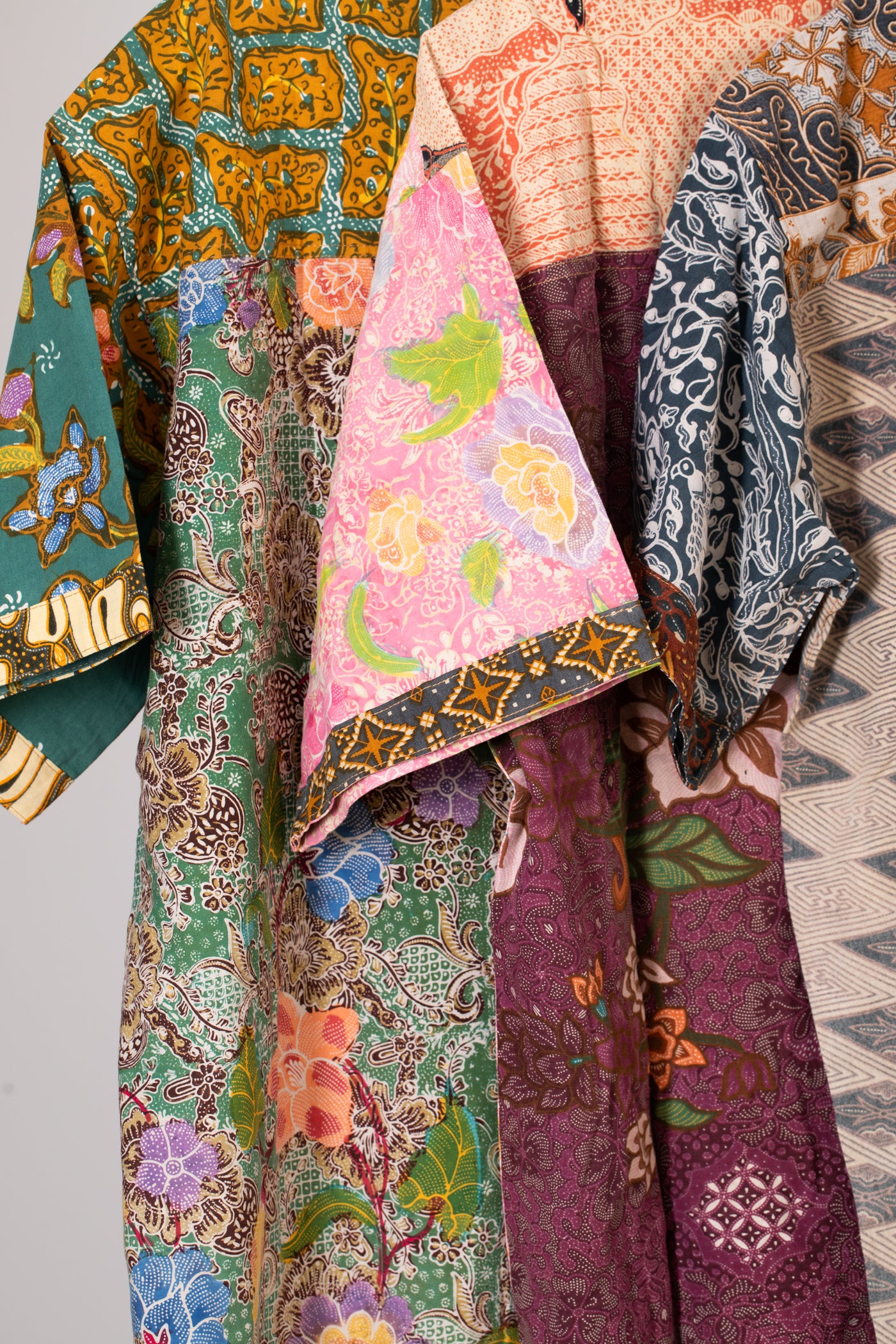 Assorted patchwork shirts