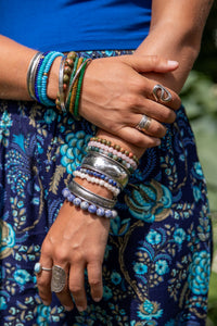 Zen Stretchy Beaded Gemstone Bracelet