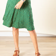 Kaleidoscope Print Swing Skirt