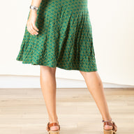 Kaleidoscope Print Swing Skirt