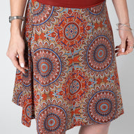 Kaleidoscope Print Swing Skirt