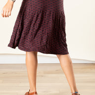 Kaleidoscope Print Swing Skirt