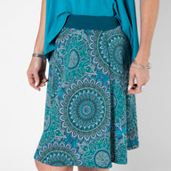 Kaleidoscope Print Swing Skirt