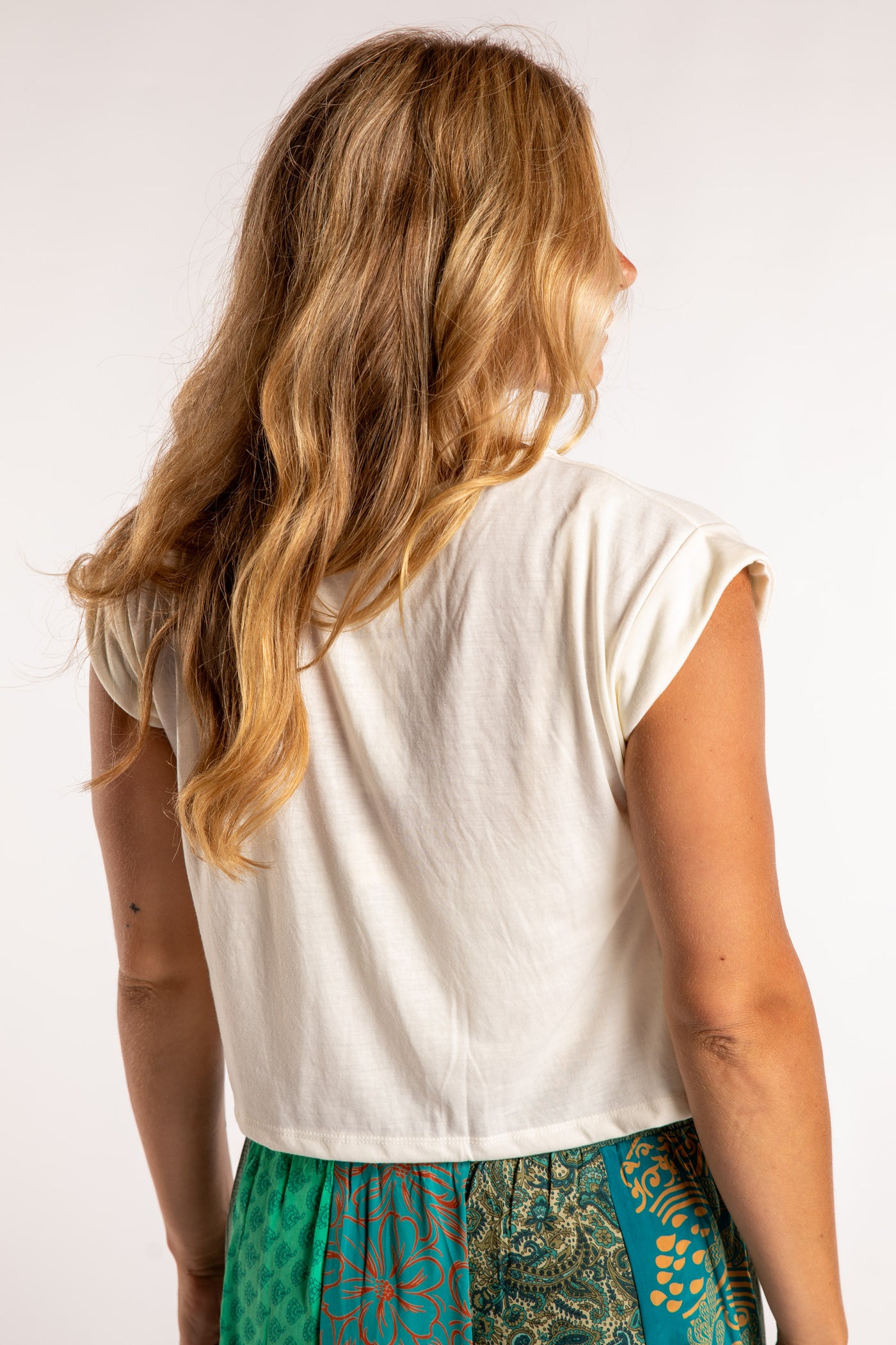 Sophie is wearing the Ivory in S/M