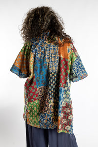 Susan is wearing the one size Kantha Kimono