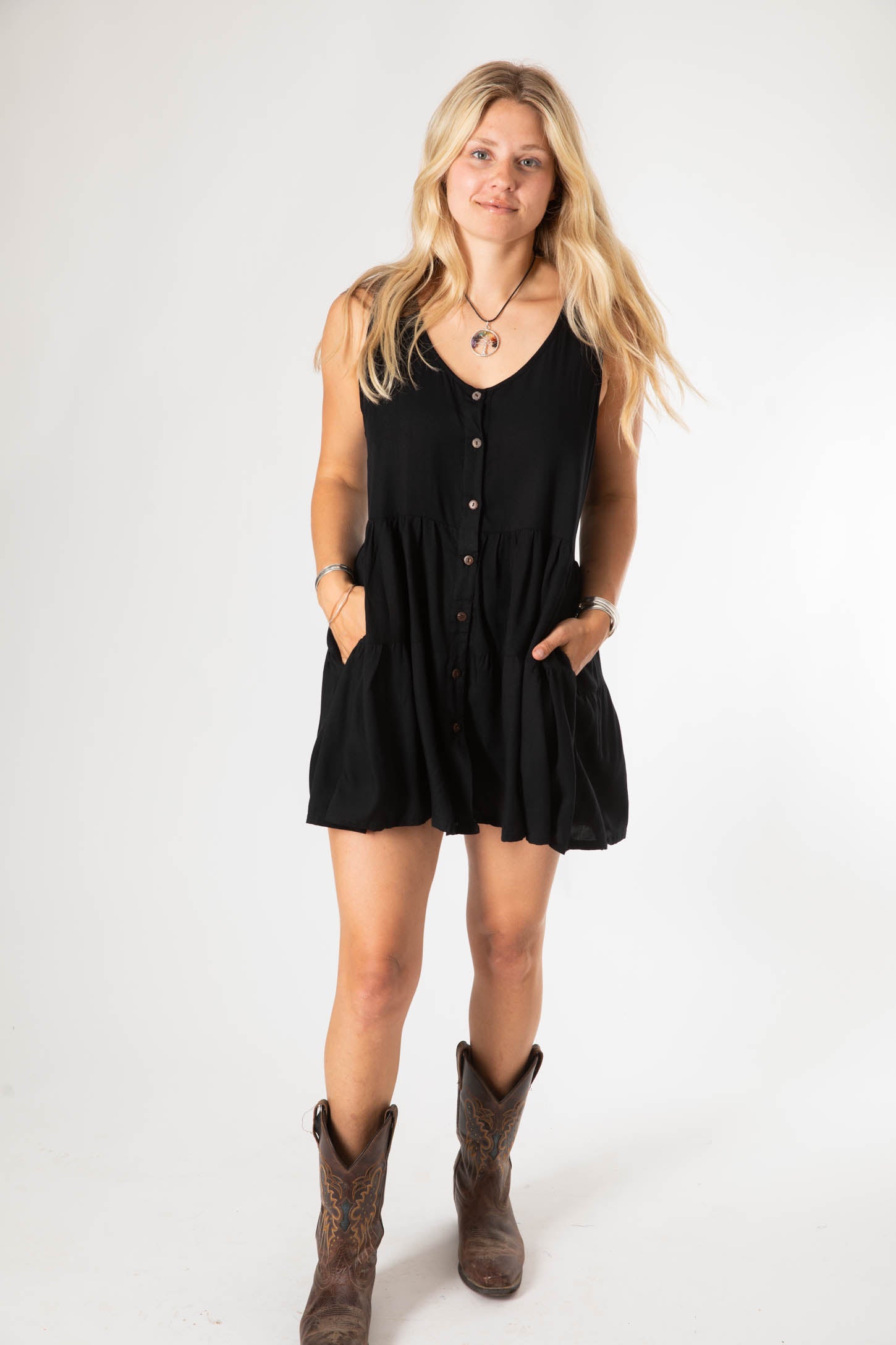 Kelapa Button Batik Dress