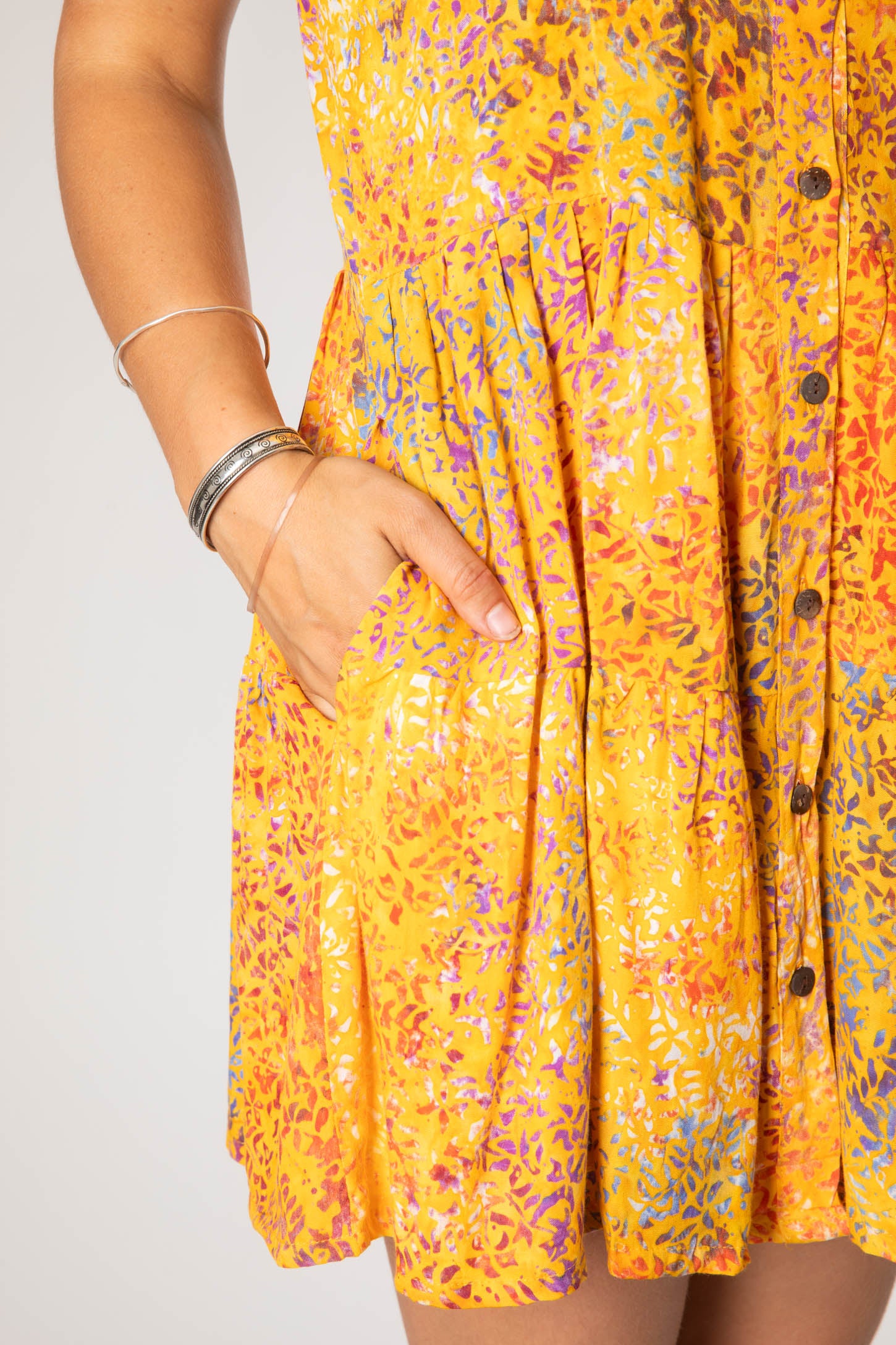 Kelapa Button Batik Dress