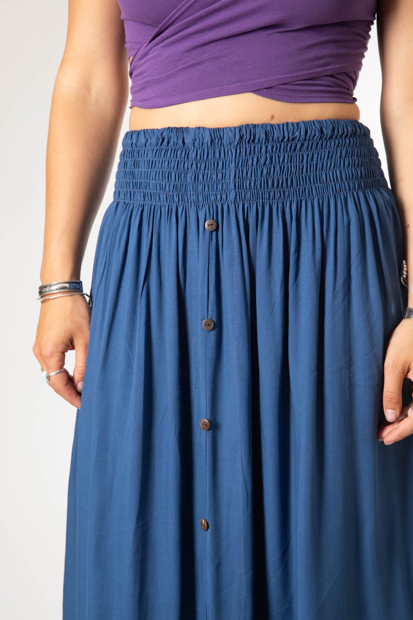 Kelapa Solid Button Skirt