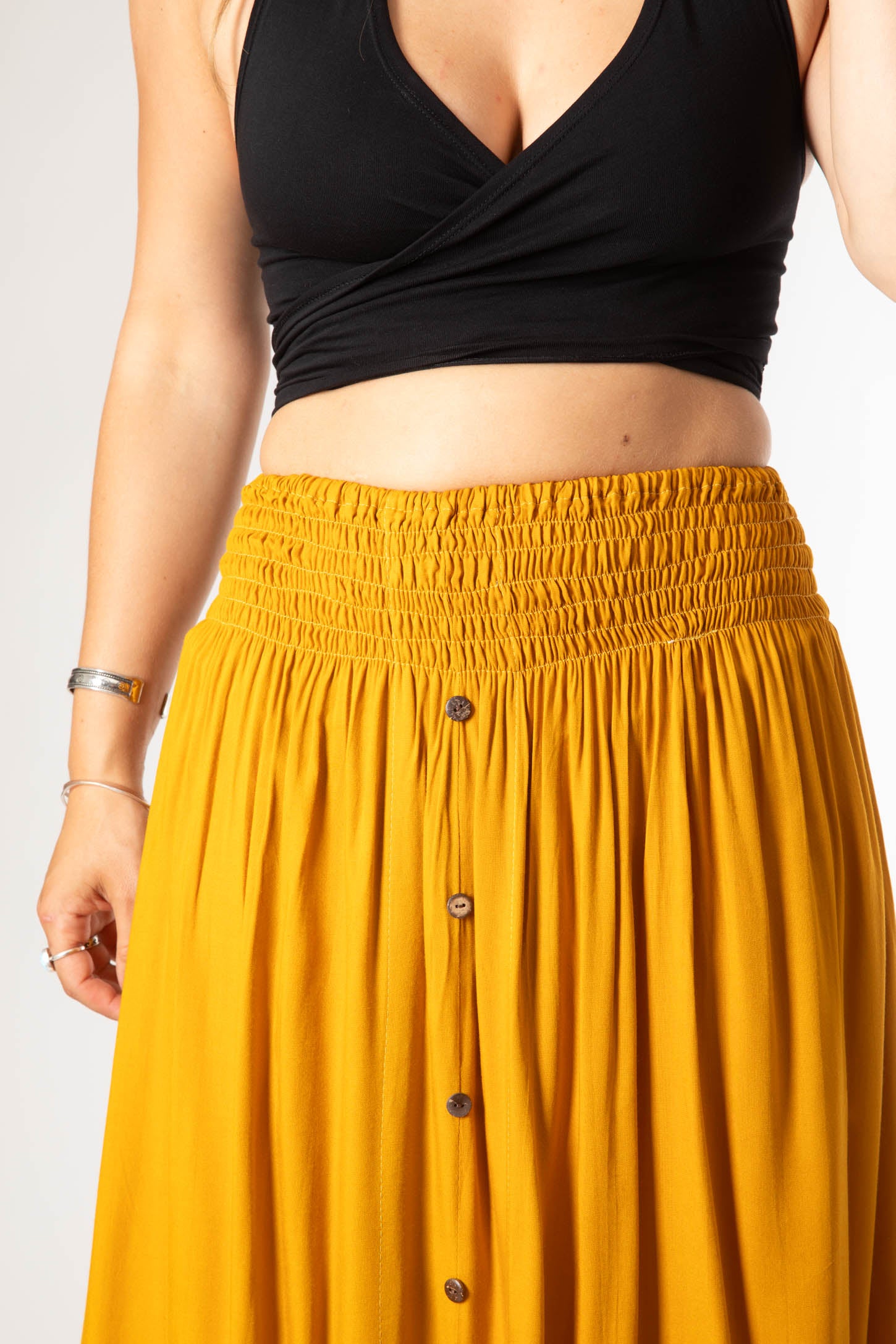 Kelapa Solid Button Skirt