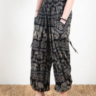 Kids Floral Elephant Harem Pants