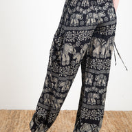 Kids Floral Elephant Harem Pants