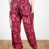 Kids Floral Elephant Harem Pants