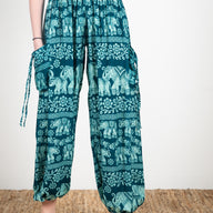 Kids Floral Elephant Harem Pants