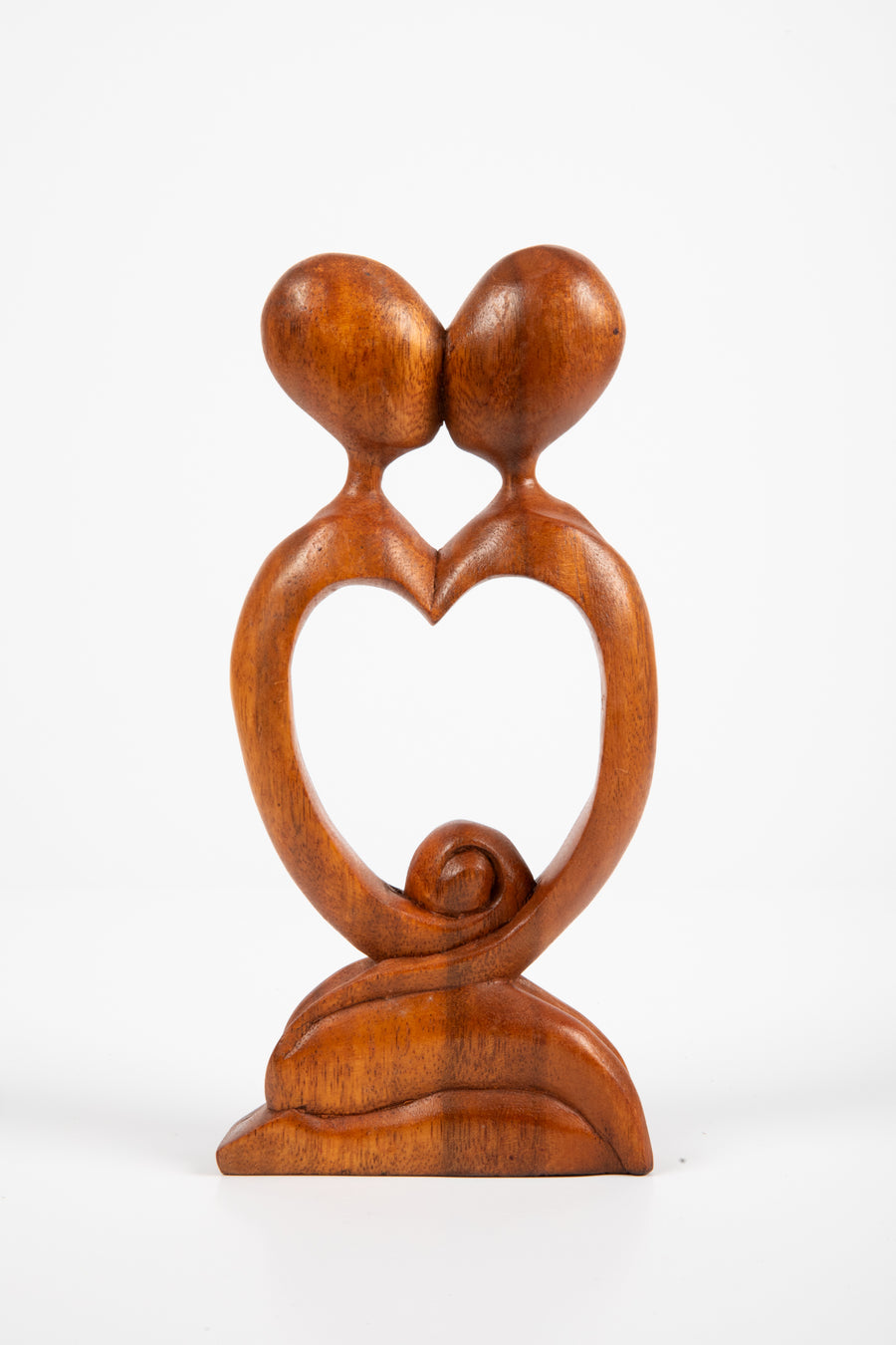 Kissing Carved Wooden Sculpture