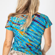 Lightning V-Neck Womens Tie Dye T-Shirt