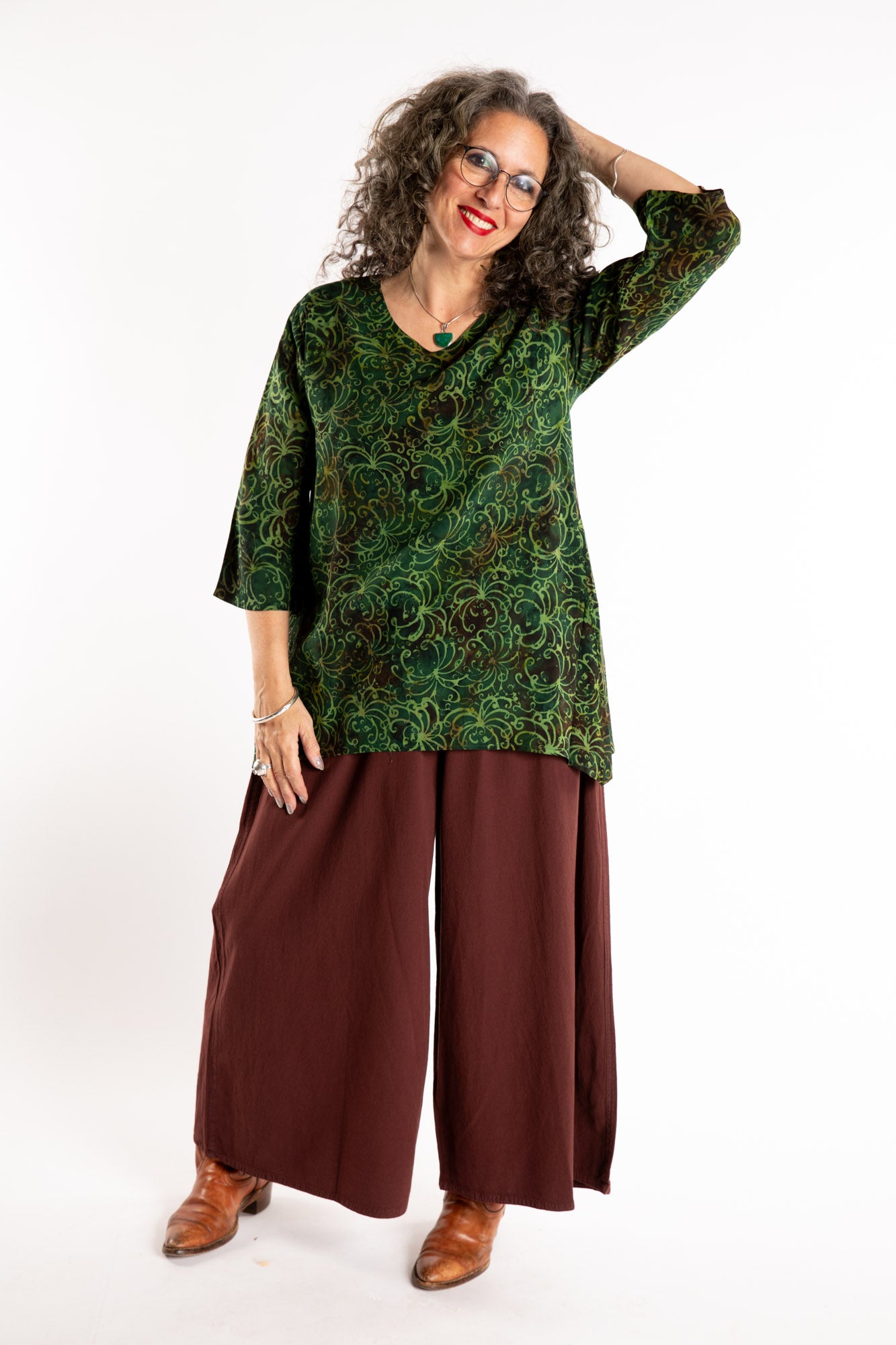 Lung Ta Cotton Palazzo Pants