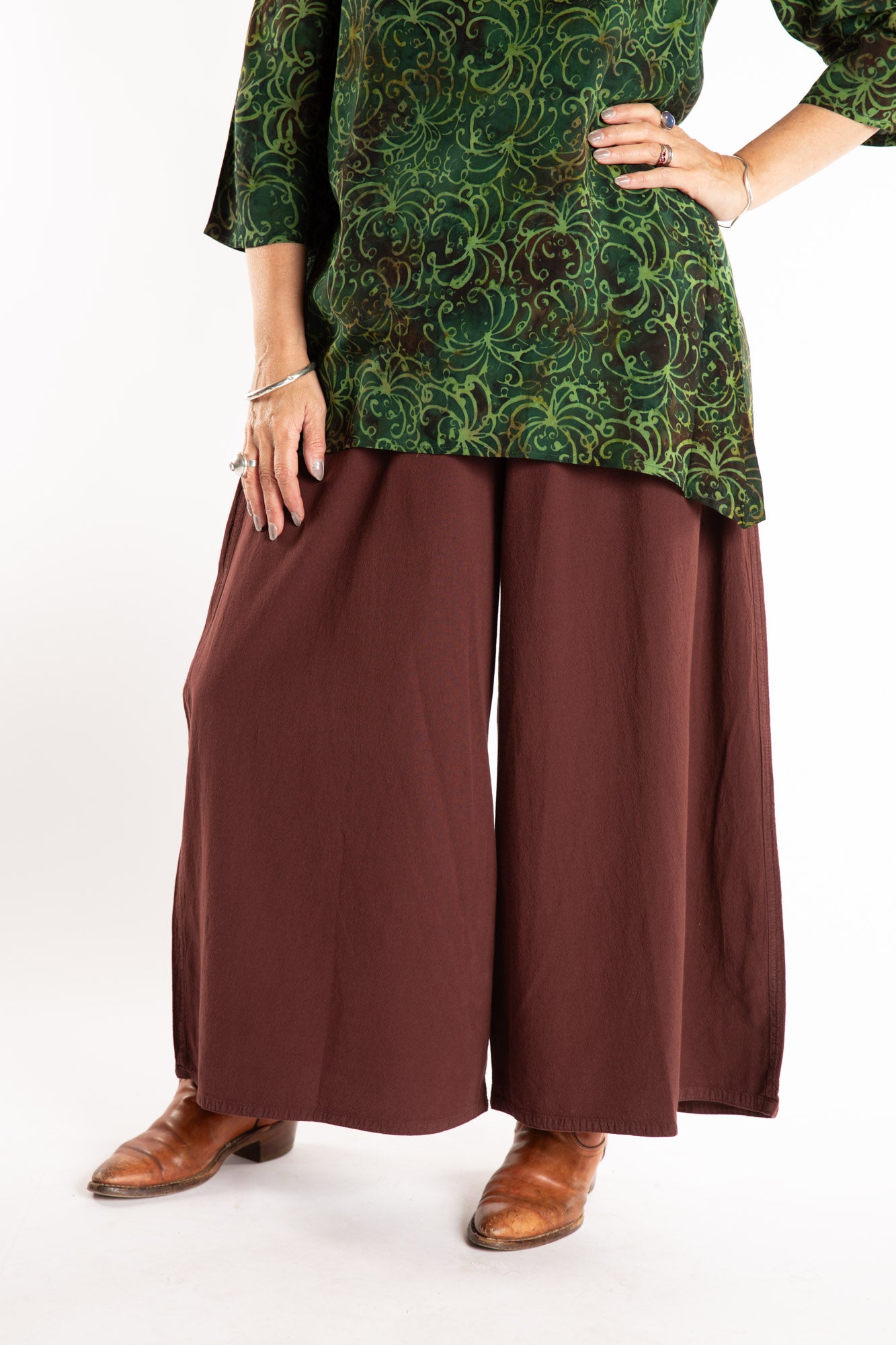 Lung Ta Cotton Palazzo Pants