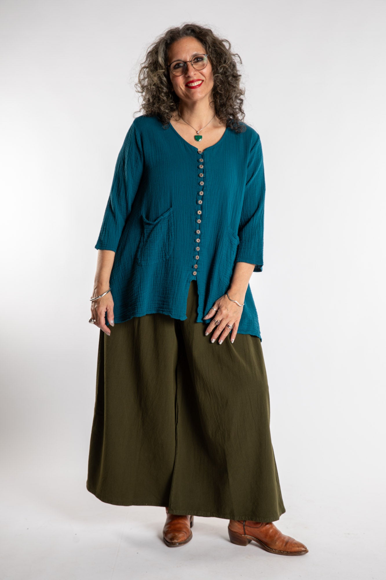 Lung Ta Cotton Palazzo Pants