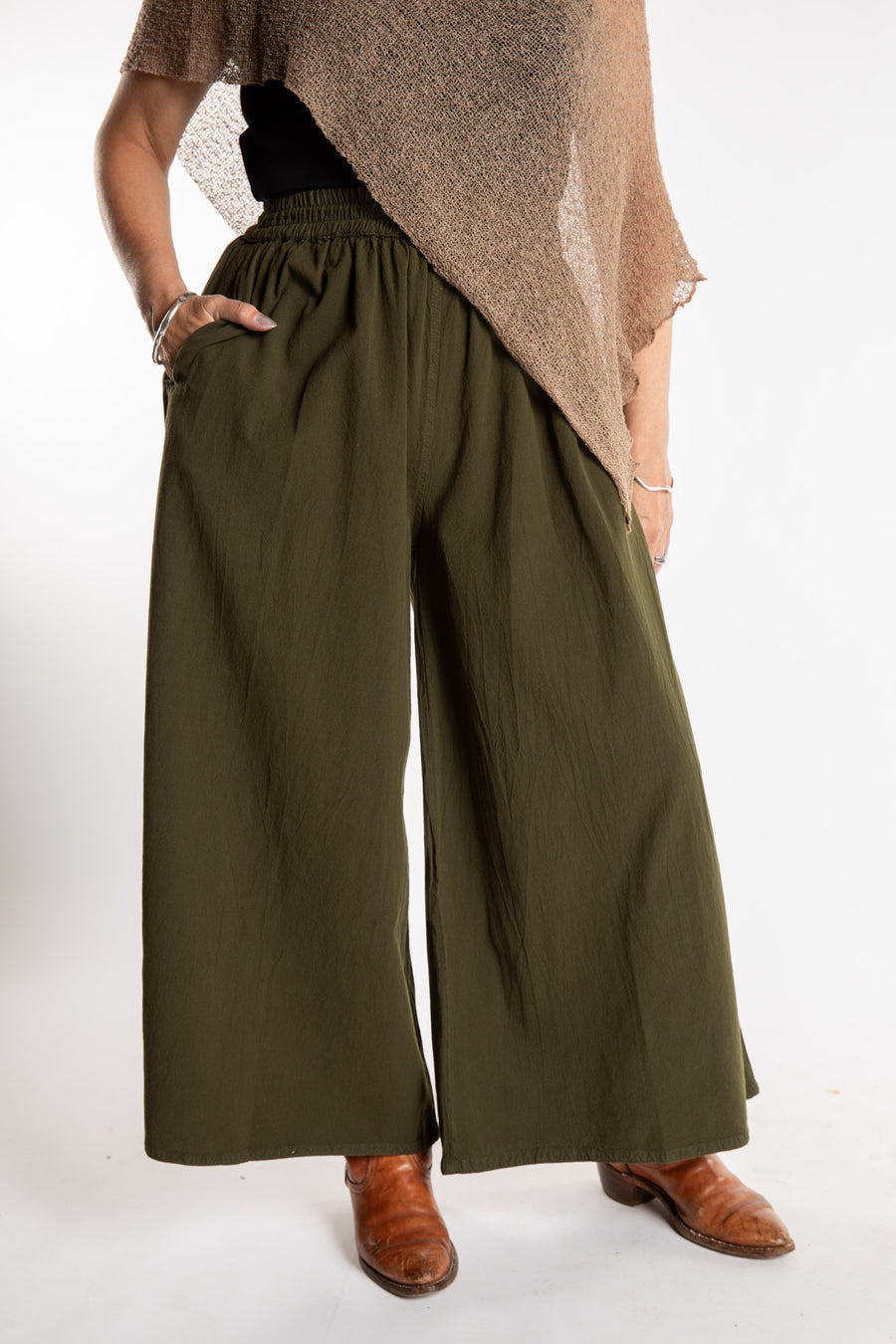 Lung Ta Cotton Palazzo Pants