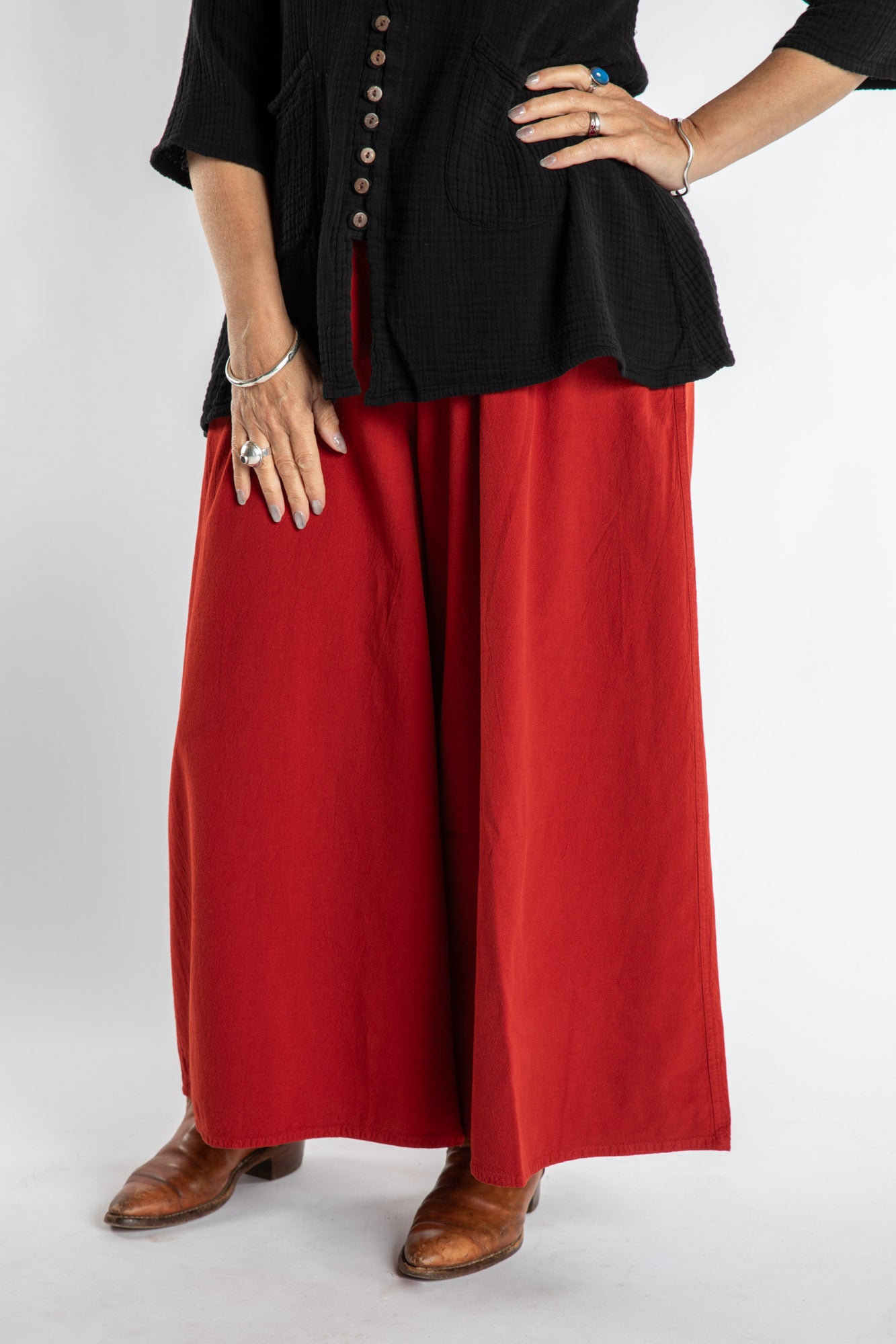 Lung Ta Cotton Palazzo Pants