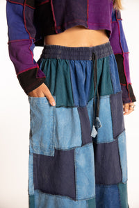 Lung Ta Patchwork Palazzo Pants