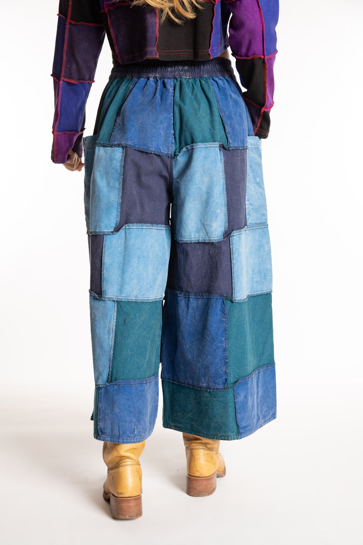 Lung Ta Patchwork Palazzo Pants