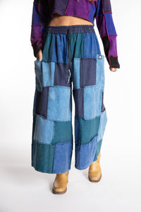 Lung Ta Patchwork Palazzo Pants