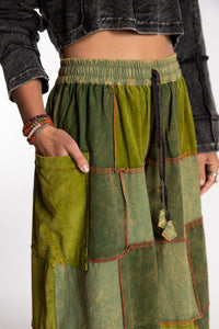 Lung Ta Patchwork Palazzo Pants