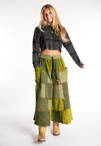 Lung Ta Patchwork Palazzo Pants