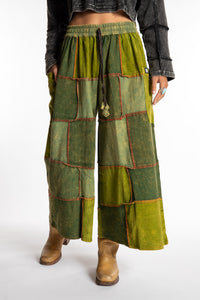 Lung Ta Patchwork Palazzo Pants