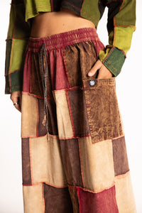 Lung Ta Patchwork Palazzo Pants