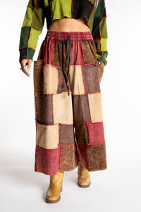 Lung Ta Patchwork Palazzo Pants