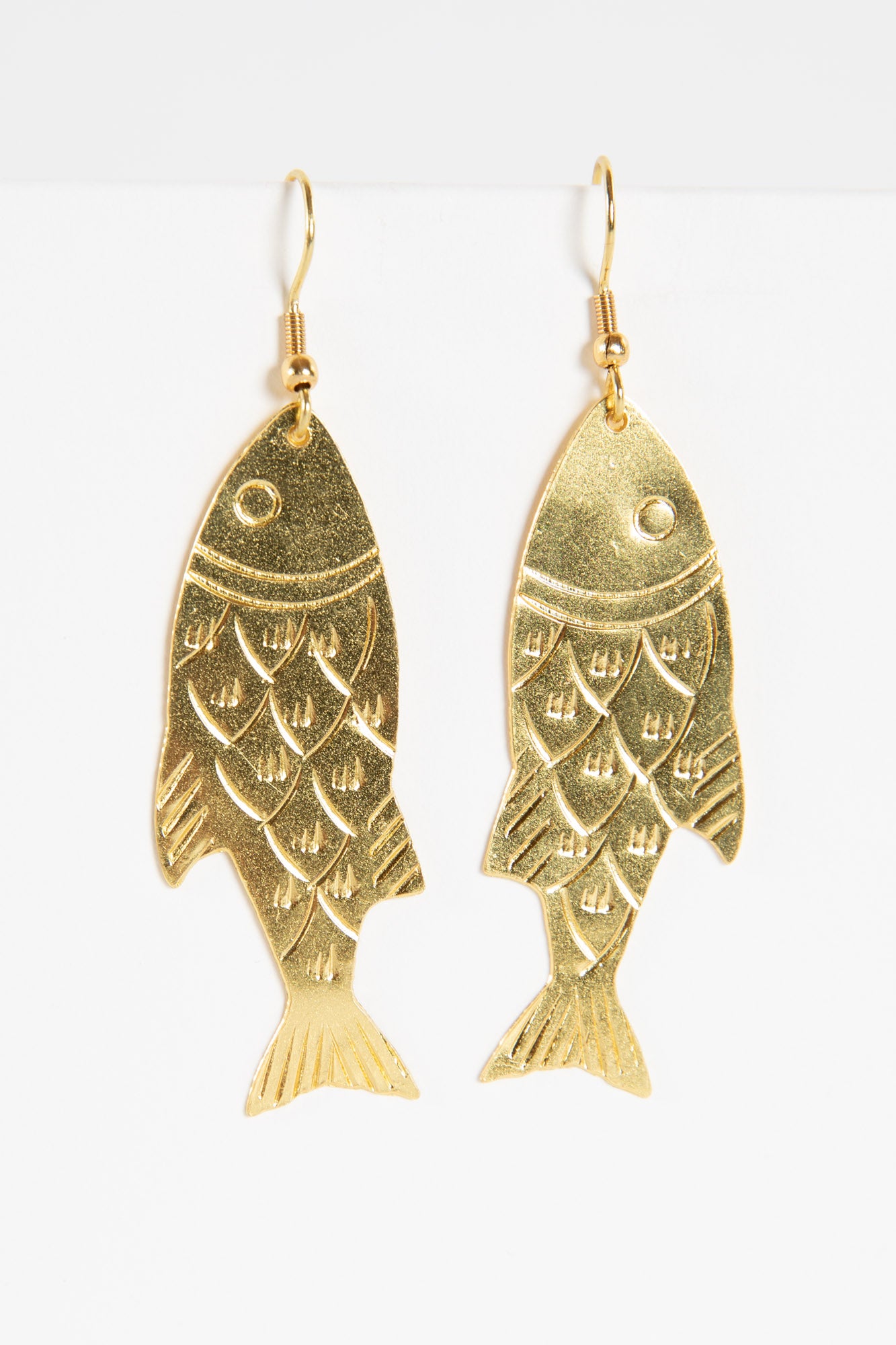 Machhalee Golden Metal Earrings in Gold
