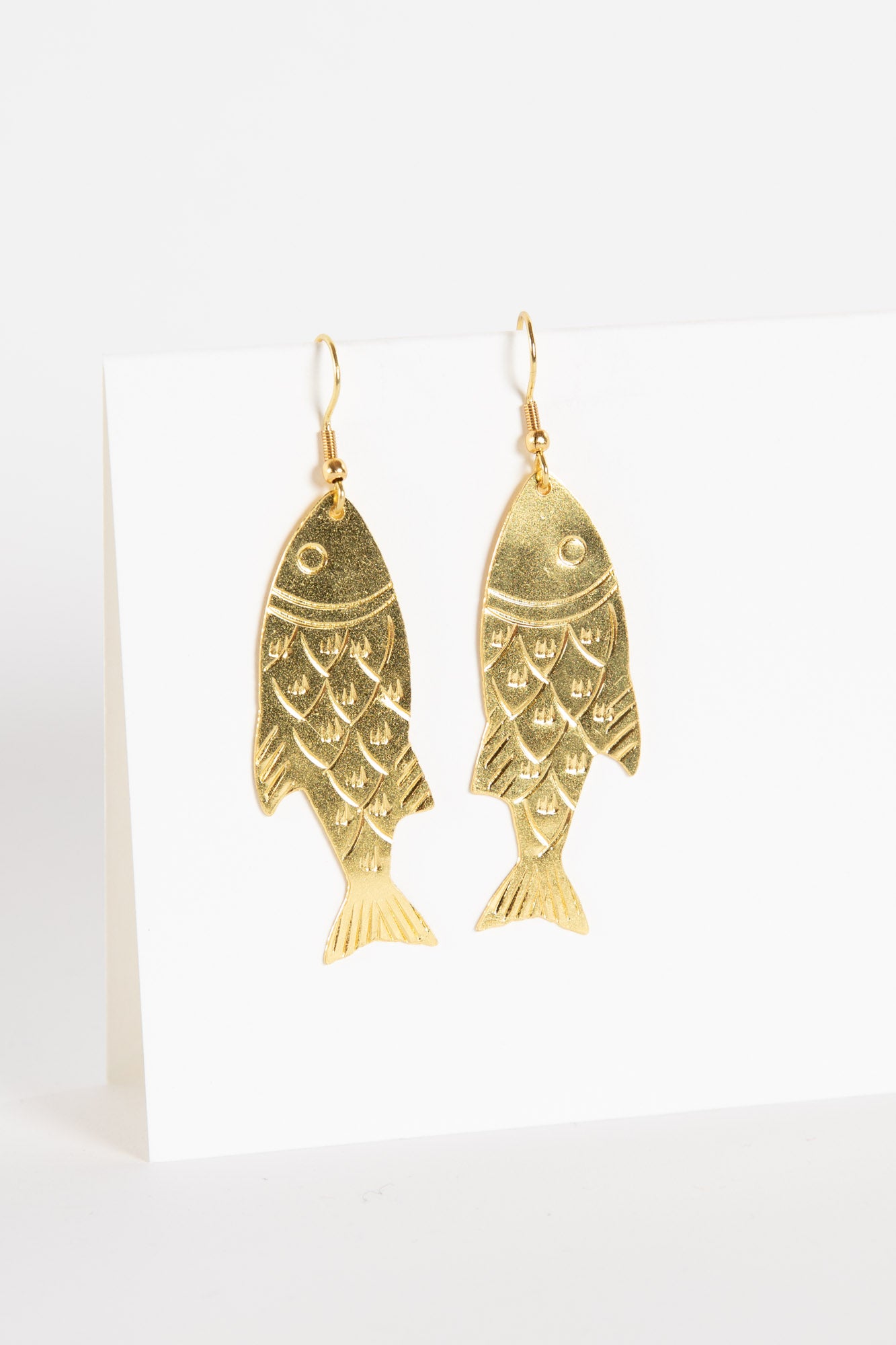 Machhalee Golden Metal Earrings in Gold