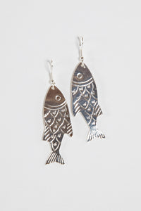 Machhalee Golden Metal Earrings in Silver