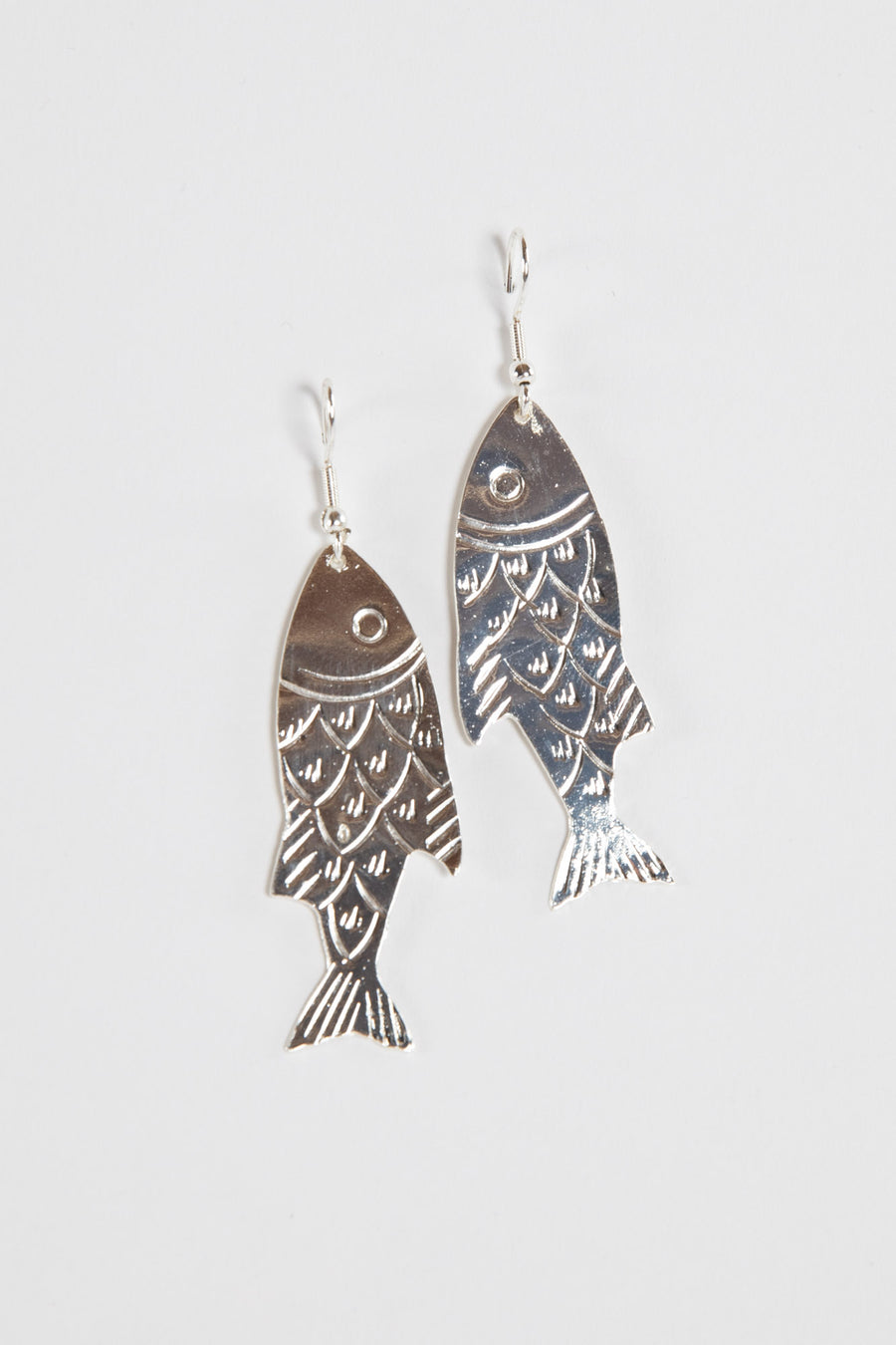 Machhalee Golden Metal Earrings in Silver